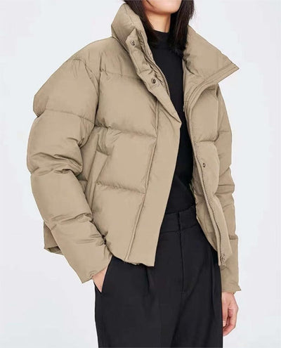 Gekürzte Damen-Pufferjacke