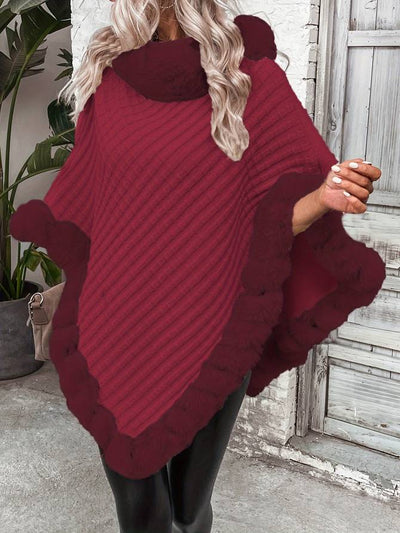 Blysara | Schicker Poncho-Pullover für den Winter