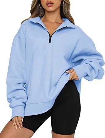 Lässiger Damen-Pullover mit Reißverschluss