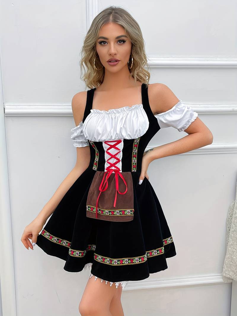 Damen-Dirndl für das Oktoberfest mit Off-Shoulder-Bluse