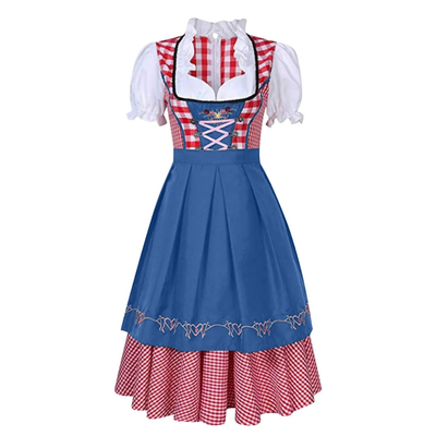 Oktoberfest Kariertes Dirndlkleid für Damen