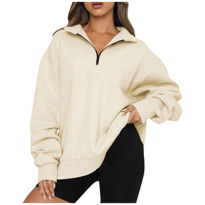 Lässiger Damen-Pullover mit Reißverschluss