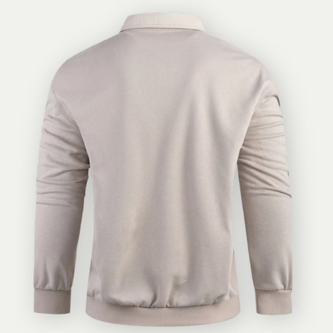 Klassisches Pullover-Sweatshirt mit Kragen für Herren