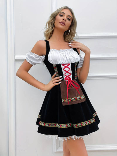 Damen-Dirndl für das Oktoberfest mit Off-Shoulder-Bluse