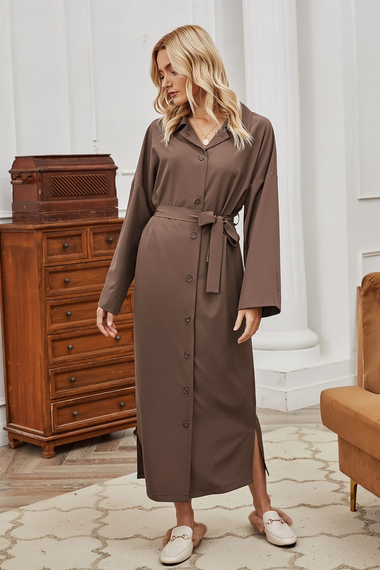 Langer Trenchcoat für Damen