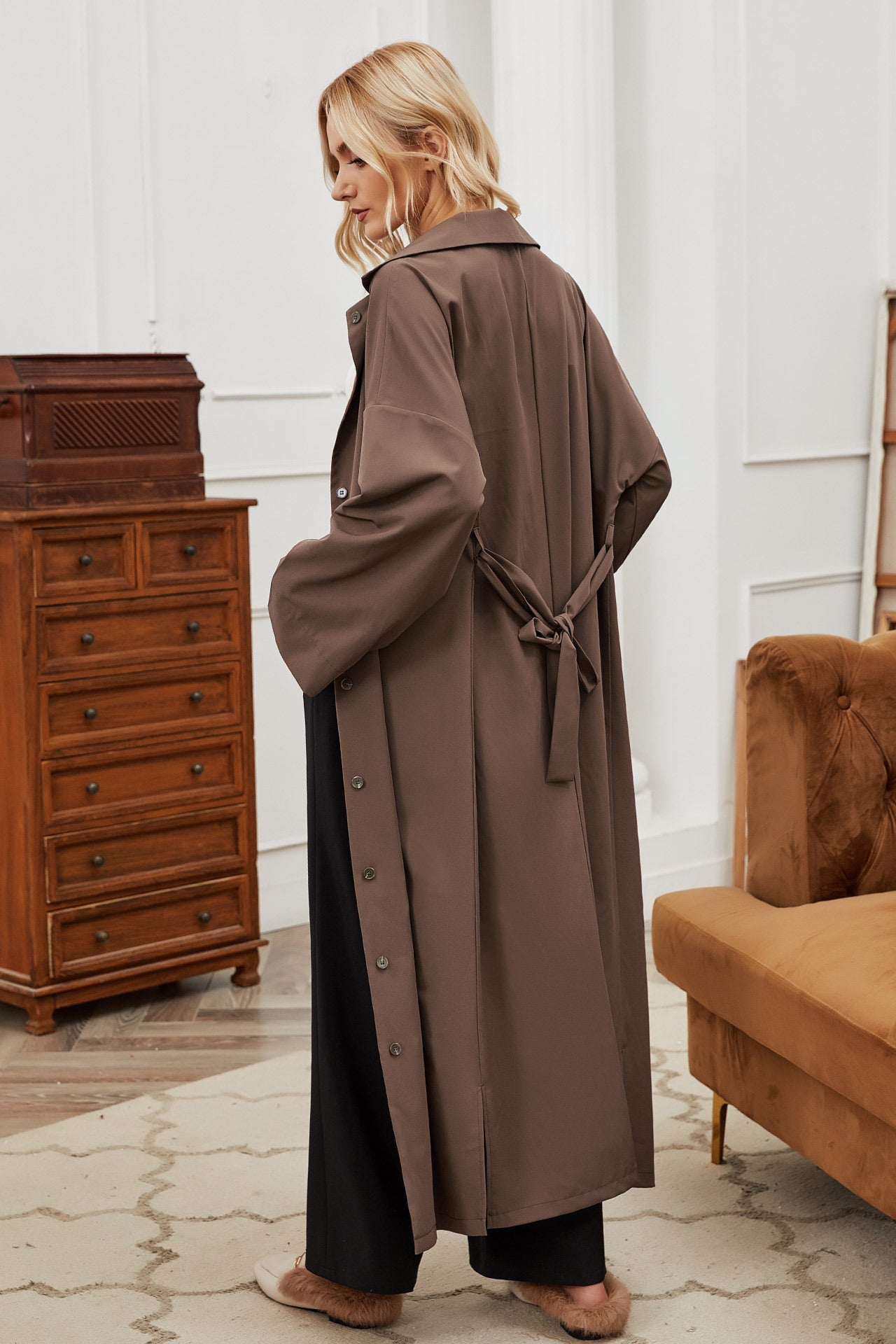 Langer Trenchcoat für Damen