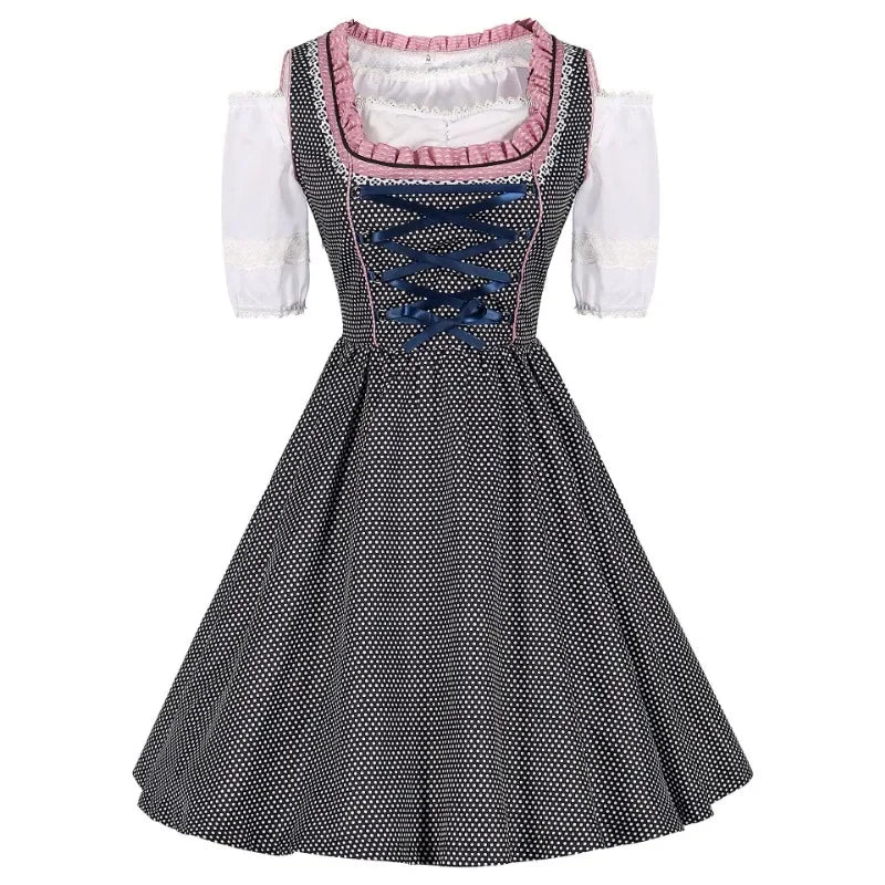 Rosa Dirndl Oktoberfestkleid für Damen