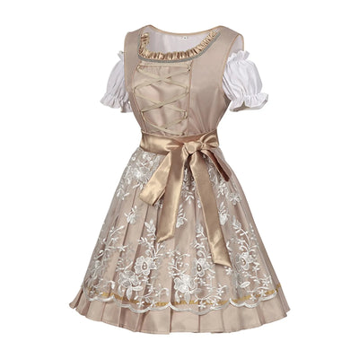 Damen Oktoberfest Dirndl Schulterfreies Kleid