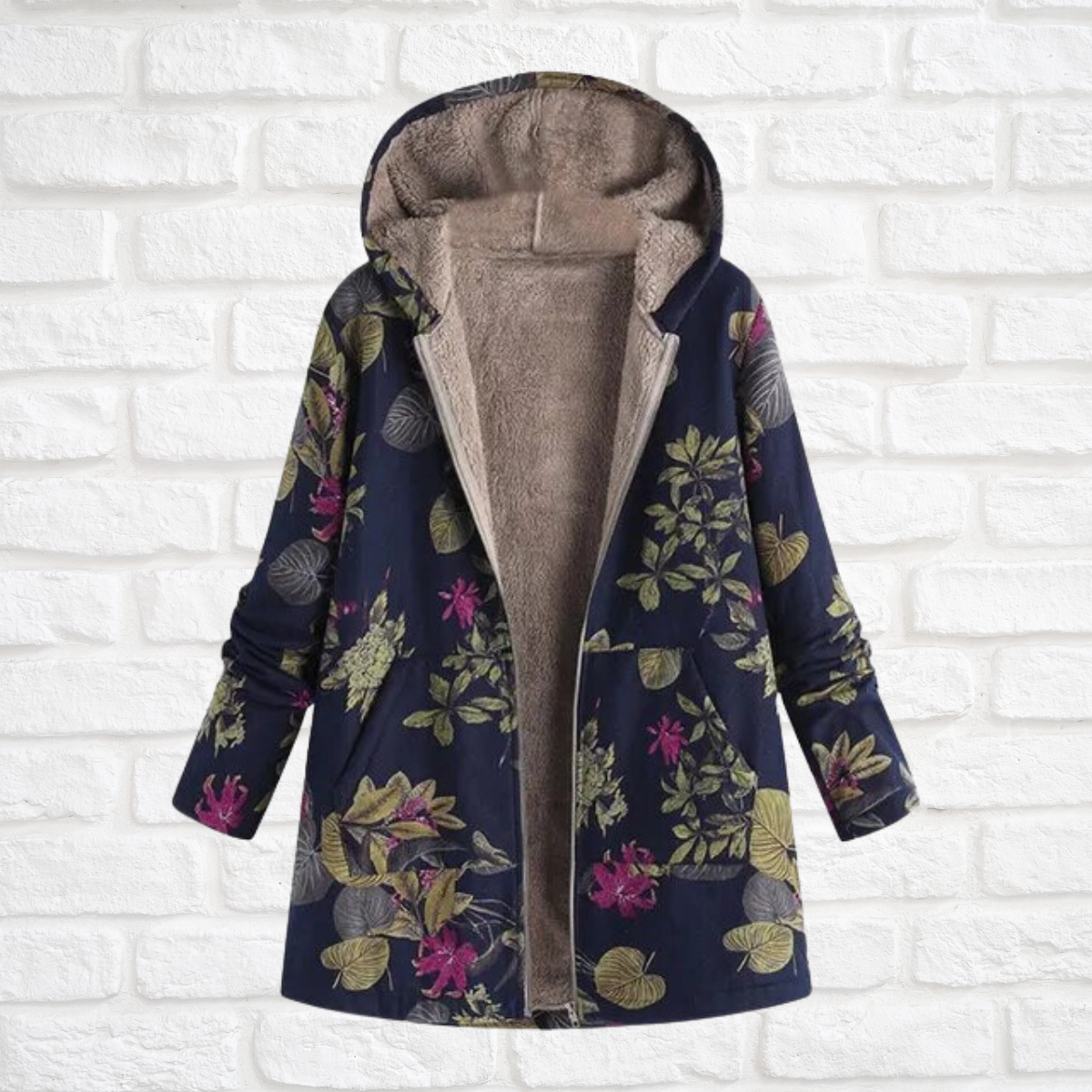 Ashlyn | Neu bedruckte klassische Jacke mit Kapuze