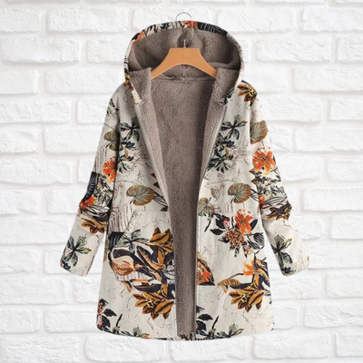 Ashlyn | Neu bedruckte klassische Jacke mit Kapuze