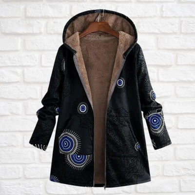 Ashlyn | Neu bedruckte klassische Jacke mit Kapuze