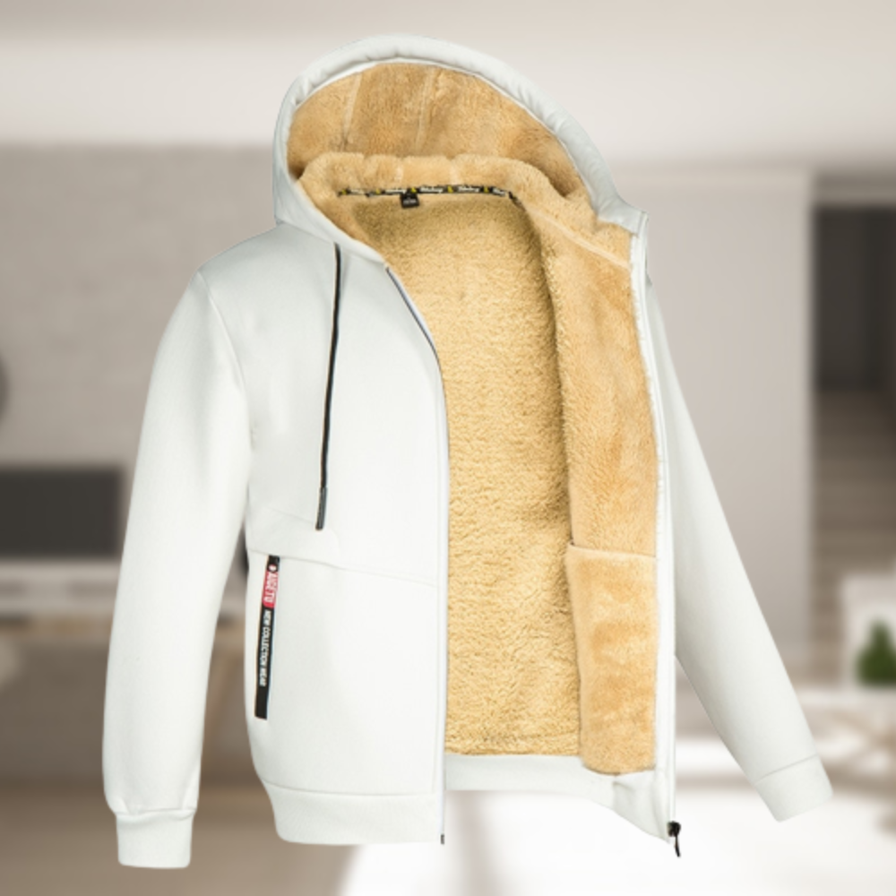 Carie | Lässige Herren Winterjacke mit Kapuze und Fleece