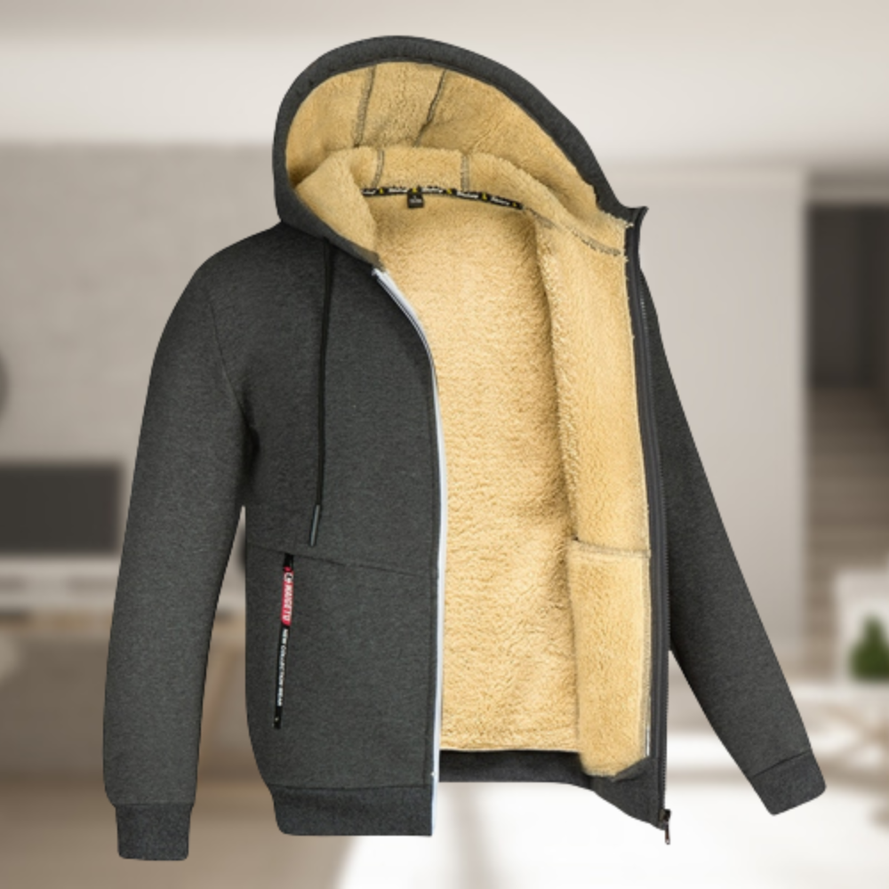 Carie | Lässige Herren Winterjacke mit Kapuze und Fleece