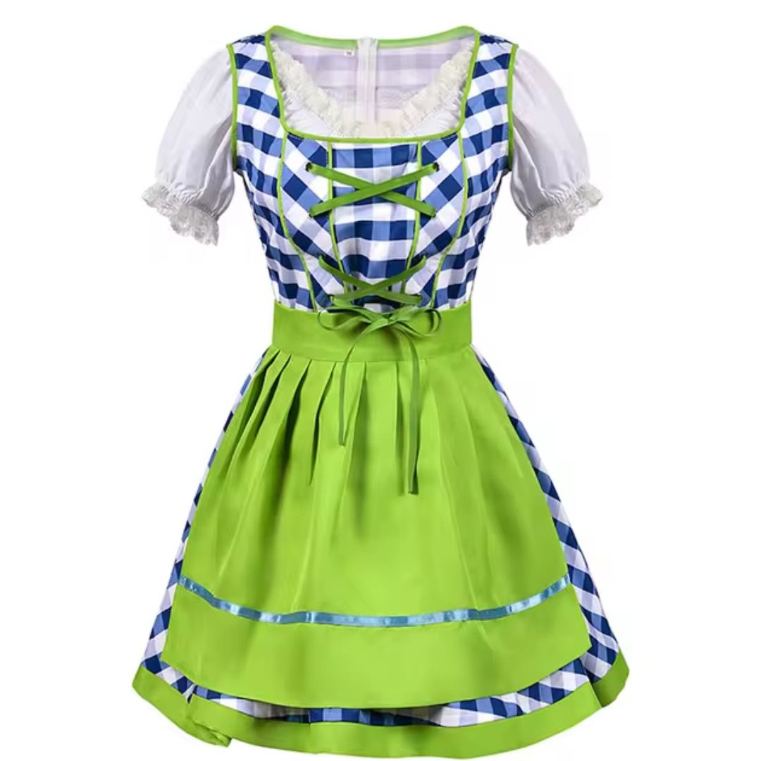 Kariertes Dirndlkleid für Damen zum Oktoberfest