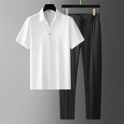 Ricardo - Luxus-Herren-Stretch-Poloshirt & Hose Set