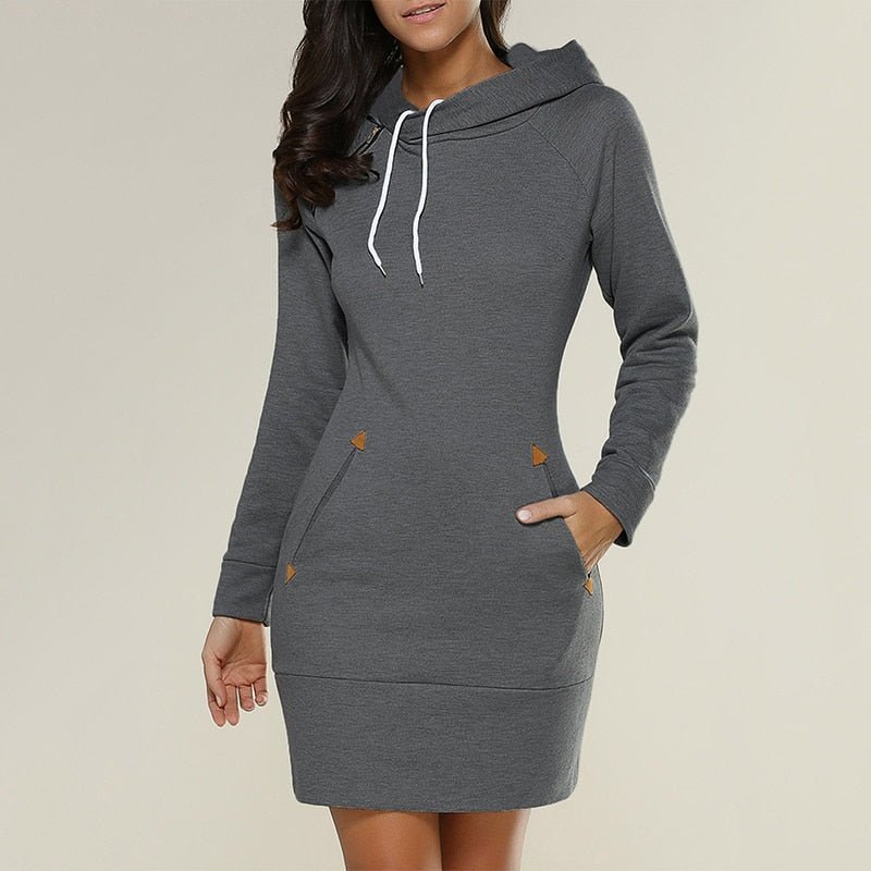 Barina | Lässiges, knielanges Hoodie-Kleid