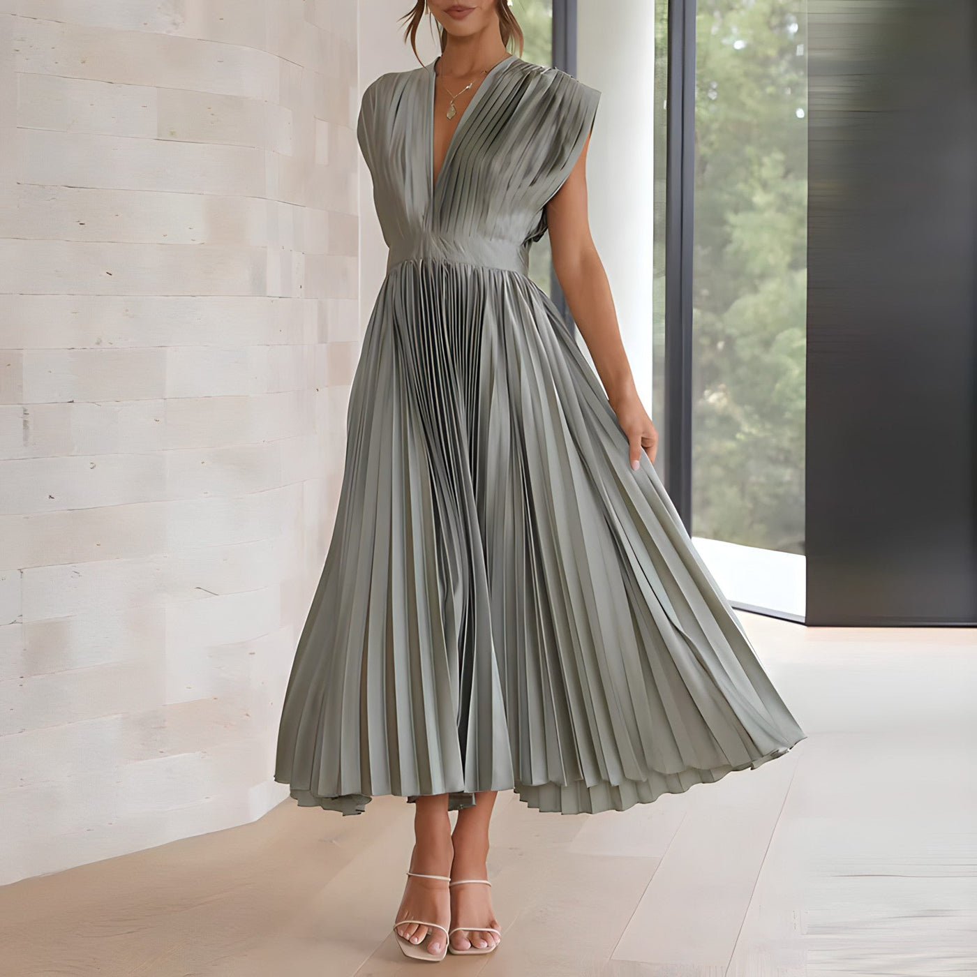 Stacie | Plissiertes Elegantes Kleid