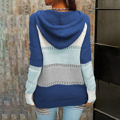 Damen-Pullover mit Kapuze und Spitze