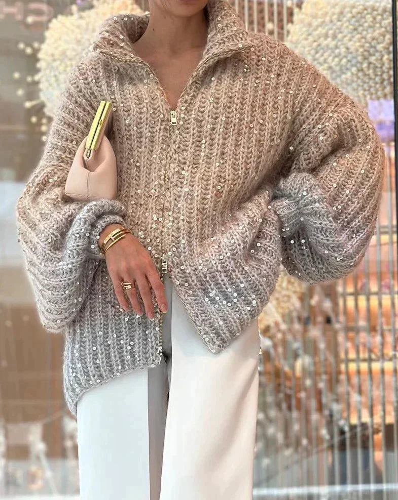 Briala | Pullover mit Seide und Glitzer-Effekt
