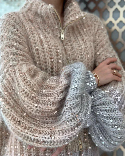 Briala | Pullover mit Seide und Glitzer-Effekt